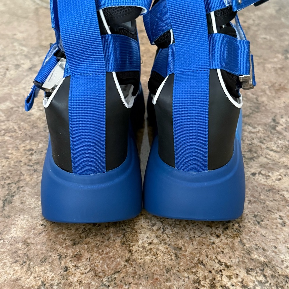 Anthony Wang Platform Sandals Blue Chunky Festival Grunge Womens 10 NIB - Picture 7 of 15